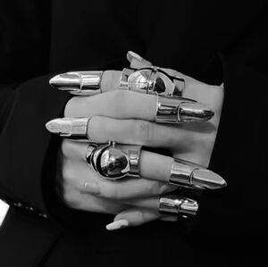 Metallic Nail Regalia ▪︎ Adjustable Fingertip Jewelry ▪︎ Honey & Slate